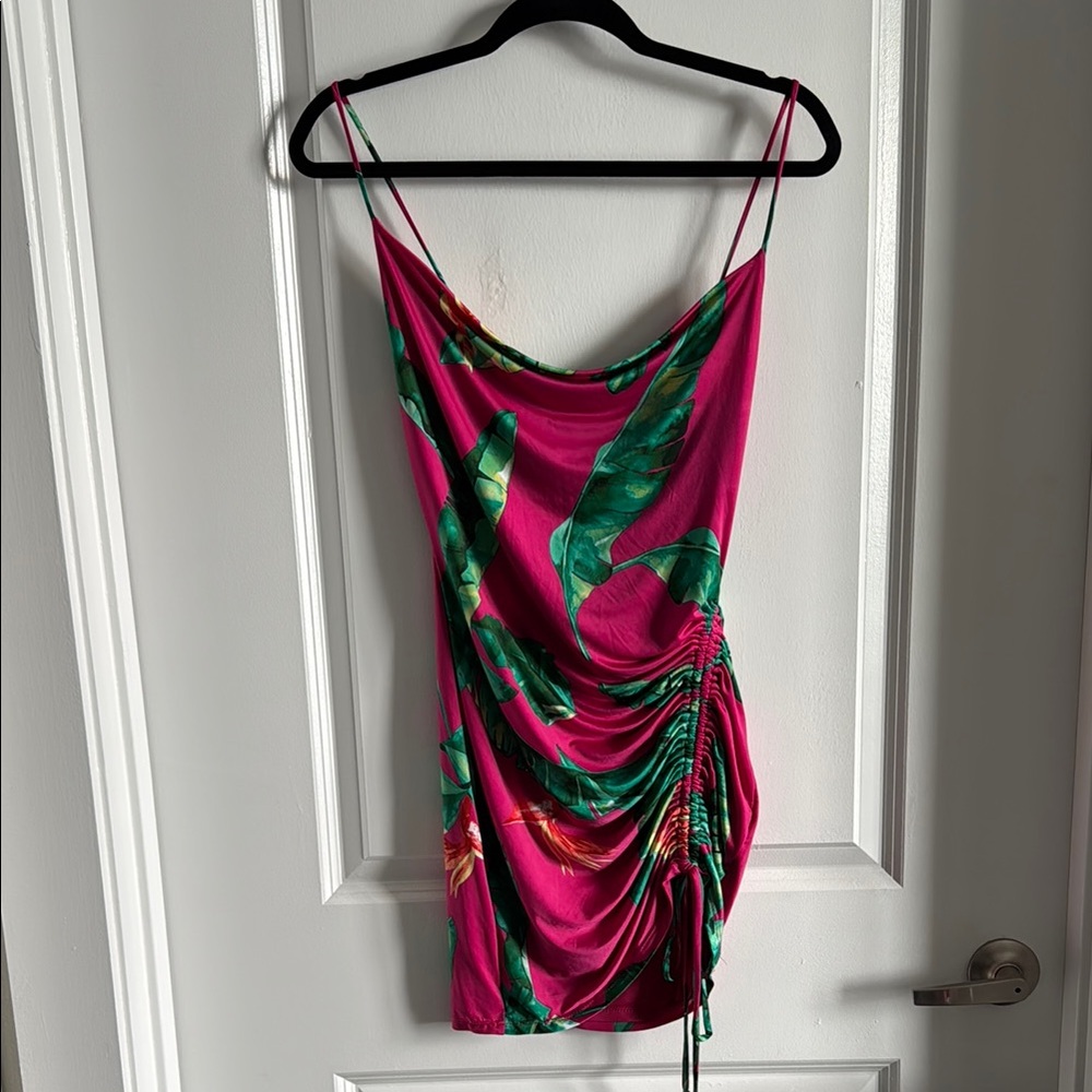 Tropical Pink Mini Dress